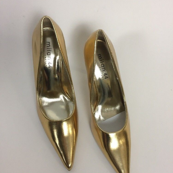 Pump heels metalic Gold size 7 - Picture 4 of 8